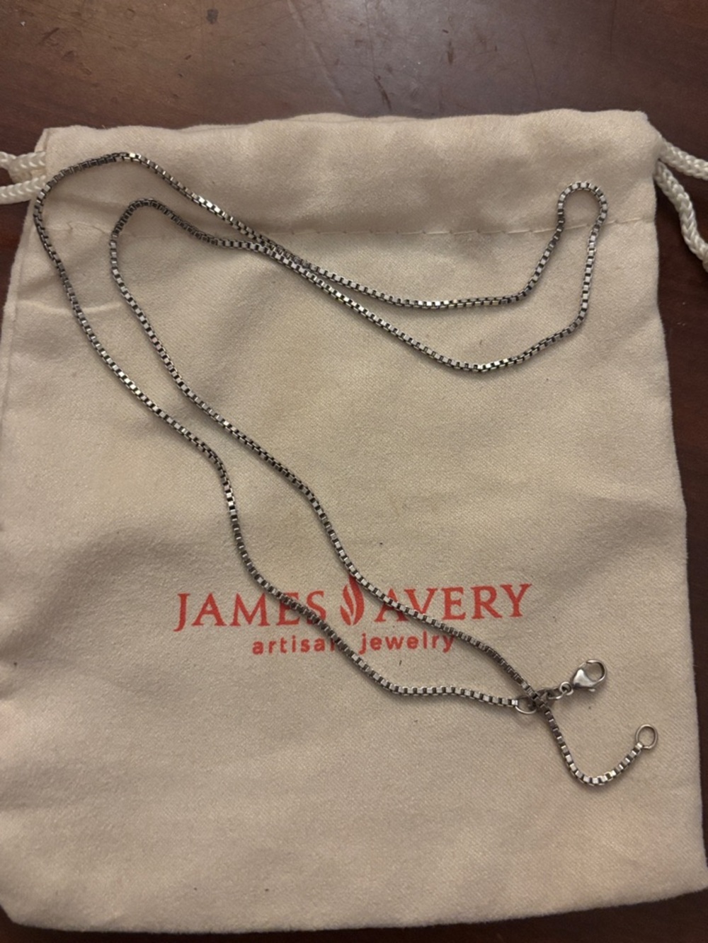 James Avery 925 Medium Box Chain Necklace